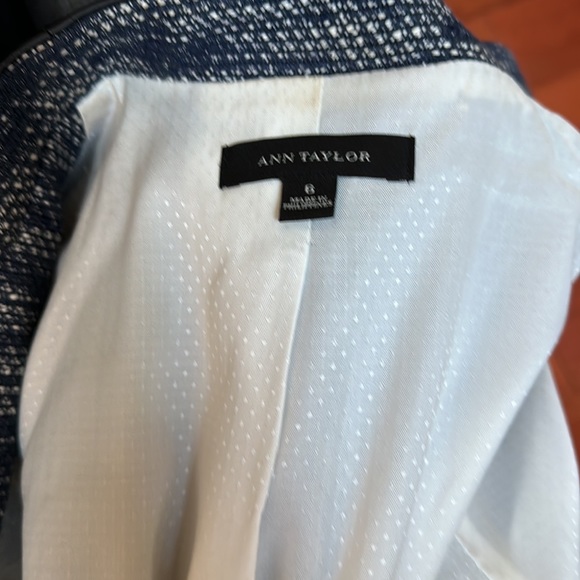 tweed blazer with faux leather collar - Picture 6 of 6